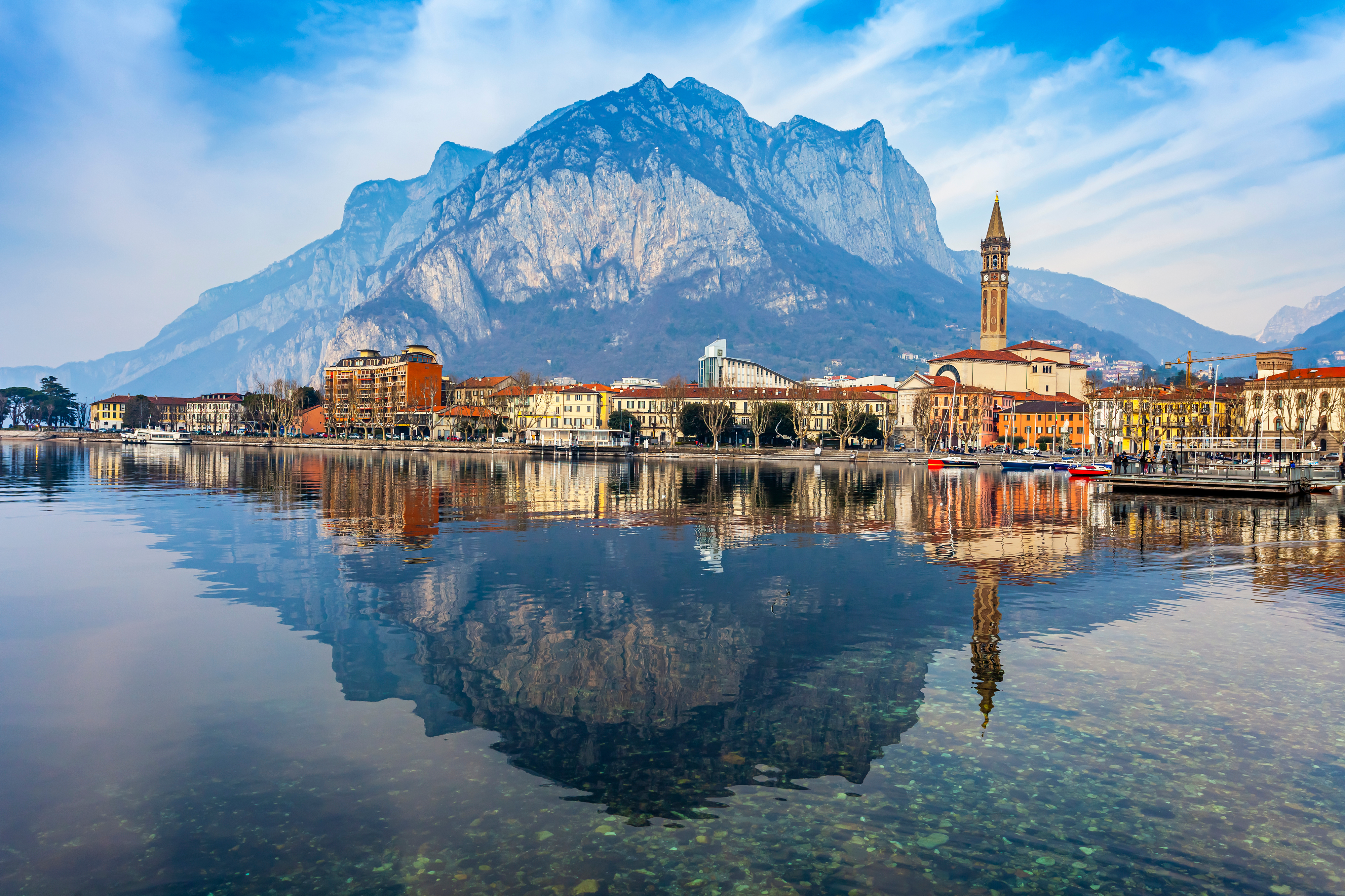 Overview of Lecco with Lake Como